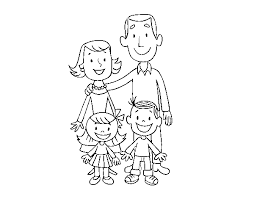 Dibujo de la familia para colorear (padres con sus hijos). Dibujo De Una Familia Para Colorear Dibujos Net