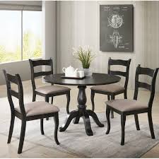 Ellerkamp 5 Piece Dining Set Solid Wood Dining Chairs Best Master Furniture Side Chairs