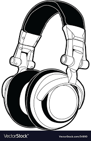 Thick Outlines Thin Detail Lines Icon Influence Headphones Dj Headphones Outline Art