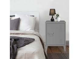 Ce meuble se caractérise par une structure en chêne et une façade des tiroirs en n. Table De Chevet Estel En Metal Gris Fonce Vente De Id Market Conforama