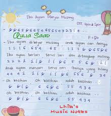 Not Angka Lagu Upin Ipin Anime Wallpaper