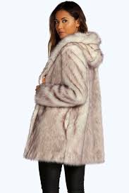 Black And White Faux Fur Coat Boutique Hooded Faux Fur Coat Boohoo Faux Fur Hooded Coat Fur Coat White Faux Fur Coat