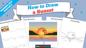 Add some shading in the sky to show the tonal variations typical of a setting sun. How To Draw A Sunset Really Easy Drawing Tutorial