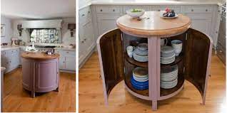 For smaller kitchens, additional movable islands (available in smaller sizes) are preferable. Small Circular Movable Kitchen Island Table