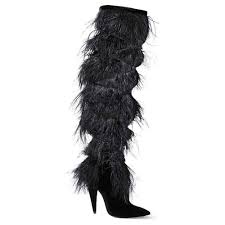 Saint Laurent Feather Boots Ajcapinc Com