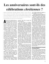 Les Anniversaires Sont Ils Des Celebrations Chretiennes