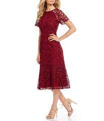Shop For Antonio Melani Penny Lace Midi Dress At Dillards Com Visit Dillards Com To Find Clothing Acces Burgundy Midi Dress Wedding Guest Dress Guest Dresses