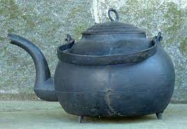 Antique American Cast Iron Tea Kettle Fire Place Antiques Cast Iron Cast Iron Pot