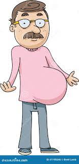 Pregnant Cartoon Man stock illustration. Illustration of cartoon - 41195646