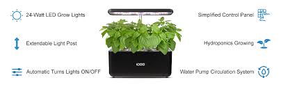 Led grow lights for propagation. Idoo Hydroponic Propagation Systems Smart Indoor Garden Propagation System With Led Grow Light Automatic Timer Germination Kit Height Adjustable Black 7 Pods No Seeds Amazon De Garden