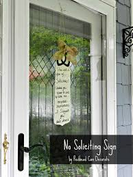 Diy no soliciting sign posted in markers , papercrafting on october 28, 2014 by mimi with 0 comment how i made a custom no soliciting sign with an inexpensive metal plaque from hobby lobby and a white sharpie paint pen. Diy No Soliciting Sign Redhead Can Decorate