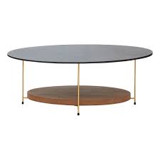 The unique high contrast design pairs black stained legs with a. Williston Forge Oval Coffee Table With Storage Wayfair Co Uk