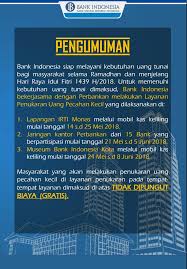 Check spelling or type a new query. Bank Indonesia On Twitter Sobatrupiah Bank Indonesia Dan Perbankan Membuka Layanan Penukaran Uang Pecahan Kecil Untuk Memenuhi Kebutuhan Masyarakat Menjelang Hari Raya Idul Fitri 1439 H 2018 Serbaserbi Https T Co Fnuy7aflmv