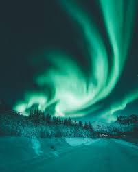 Night Lights And Snowy Roads A Classic Winter Scenery In Northern Norway Auroraborealis Aurora Borealis Northern Lights Winter Scenery Northern Lights