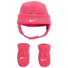 Baby Girl Nike Fleece Hat Mittens Set Baby Girl Nike Nike Fleece Fleece Hat