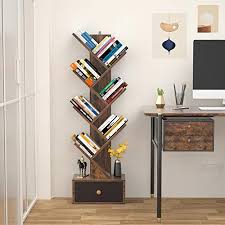 Whatever your storage needs there's a kallax shelving unit to help you stay organised and keep the little ones safe too (it's child approved). Tree Bookshelf With Drawers Floor Standing Book Shelves Unique Bookcase Storage Organizer Shelves For Books Modern Wood Media Storage Rack Corner Book Shelf For Living Room Bedroom Rustic Brown Pricepulse