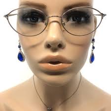 Vintage Celine Dion Eyes CD2002 Gafas Marcos Plata Oval Gafas Marco Retro