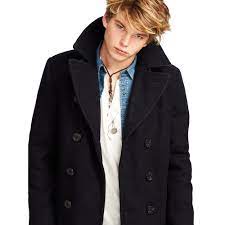 Denim blue linen blend double breasted coat from polo ralph lauren featuring notched lapels, a double breasted front fastening, long sleeves, front flap pockets and a short length. Scarico Tassa Di Ammissione Grafico Ralph Lauren Wool Coat Mens Rimescolare Chop Necessita