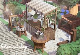 初心者でも簡単におしゃれな花屋さんを作れるように 花屋さんにおすすめなマイデザイン 屋台 看板 棚 床 やより花屋さんらしく見える家具とおしゃれなレイアウト画像を紹介しています どうぶつの森amiiboカード 野生動物 とび森 マイデザイン