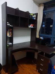 Study table with bookshelf design. Corner Study Table Bookshelf Furniture Home Living Furniture Tables Sets On Carousell