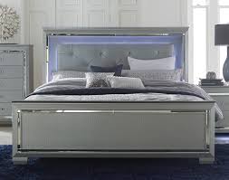 Led light bedroom set near me. Homelegance Allura Bed With Led Lighting Silver 1916 1 At Homelement Com