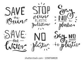 You wouldn't think you could kill an ocean, would you? Hand Lettering Phrases Set Save Ocean Stock Vector Royalty Free 1358768828