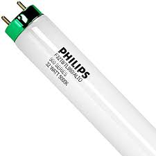 The f32t8/dx is a daylight deluxe at 6500k where this philips bulb is a cool white 4100k. T8 Fluorescent Lamp 32w Amazon Com
