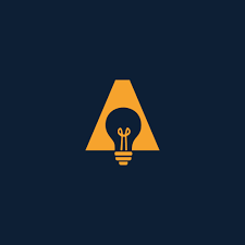 Letter A Logo Vector Combination Lamp For A Technology Logo Design De Logos Arte Em Lampadas Logotipo