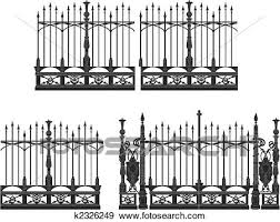 Tor Zaun Clip Art K2326249 Wrought Iron Gate Iron Gate Wrought Iron Railing