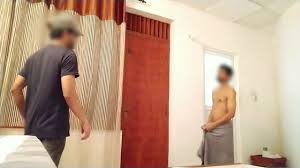 Hotel room service guy flash