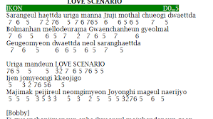 Not Angka Pianika Lagu Ikon Love Scenario - not lagu angka pianika