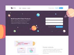 Hi There Here S Some Work We Have Been Doing For Zepl This Is The Frontpage Of A Platform Where Data Pro Web Development Design Data Landing Page Inspiration