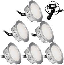 Recessed Led Deck Lights Kits 6 Pack Smy Upgrade Version In Ground Outdoor Led Deck Lighting Waterproof Ip67 Low Voltage Led Lights For Garden Yard Steps Stair Patio Pool Deck Kitchen Decoration