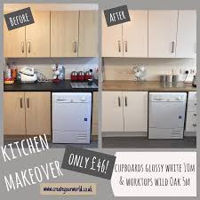 D C Fix Sticky Back Plastic Glossy White Ral 9016 67 5cm X 10m Rental Kitchen Makeover Vinyl Wrap Kitchen Diy Kitchen Renovation