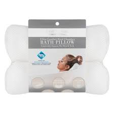 Affixes firmly to the back of any tub, and releases easily. Quick Dry Ultra Comfort Micro Mesh Sanitized Bath Pillow White Bath Bliss Target
