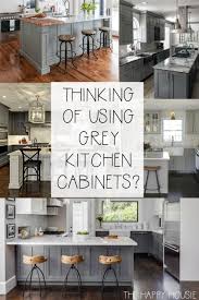 Grey kitchen bloxburg builder ytu. 20 Fabulous Kitchens Featuring Grey Kitchen Cabinets The Happy Housie Grey Kitchen Designs White Kitchen Layouts Gray And White Kitchen