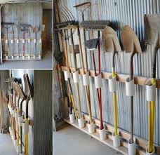 Zwanzig Raffinierte Wege Deine Garage In Eine Hochburg Der Ordnung Zu Verwandeln Diy Projekte Garden Tool Rack Garage Organization Diy Garage
