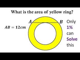 What Is The Area Of Yellow Ring Learn Math With Zain Youtube Learning Math Math Methods Math