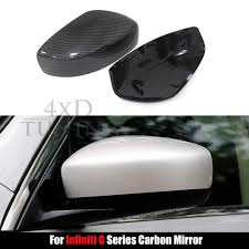 1 1 Replacement G Series For Infiniti G37 G25 Carbon Fiber Mirror Cover Side View Mirror Caps 2009 2010 2011 2013 2014 Sunglasses Case Replacement Parts Case