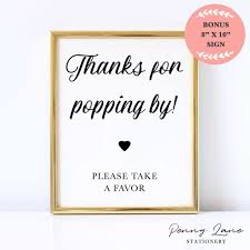 Feel free to use them for any and all of that! Thanks For Popping By Baby Shower Favor Tags Penny Lane Stationery