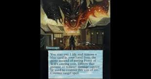Mtg Altered Force Of Will Based In The Hobbit Painted Marta Molina The Hobbit Painting Magic The Gathering
