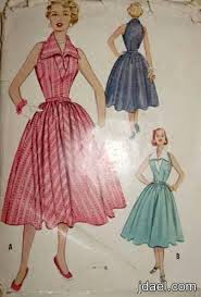 موديلات فساتين قديمه تتغنى بالاناقه والأنوثه 50s Dress Patterns Dress Patterns Vintage Dresses