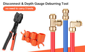 1/4'' - 1'' Depth Gauge And Pipe Deburring Tool Kit, 1/8'' To 1-5/8'' Inner  Outer Reamer Pipe Tubing Chamfer Tool For Pvc Ppr Brass Cpvc Pe-Rt Aluminum  - Amazon.Com