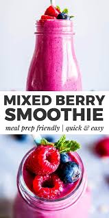 Mixed Berry Smoothie Is An Easy Healthy Recipe For Creamy Refreshing Smoothies Packed Smoothie Recipes With Yogurt Mixed Berry Smoothie Berry Smoothie Recipe