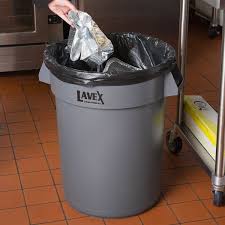 Lavex Janitorial 32 Gallon Gray Round Commercial Trash Can In 2020 Trash Can Trash Storage Janitorial