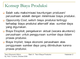 Tc = fc + vc. Perilaku Produsen Bab Vi Teori Biaya Produksi Muh Yunanto Ppt Download