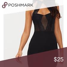 Black Lace Trim High Neck Sheer Top Bodycon Dress Nwt Mini Black Dress Lace Dress Black Dresses