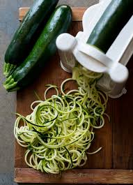 Cut carrot into thin matchsticks. Korean Zucchini Noodles Recipe W Pork Kim Chi Healhy Asian Zoodles