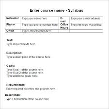 Free 7 Sample Syllabus Templates In Pdf