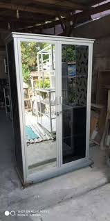 Lemari Baju Pakaian Full Aluminium Dan Kaca 2 Pintu Perlengkapan Rumah 766402616